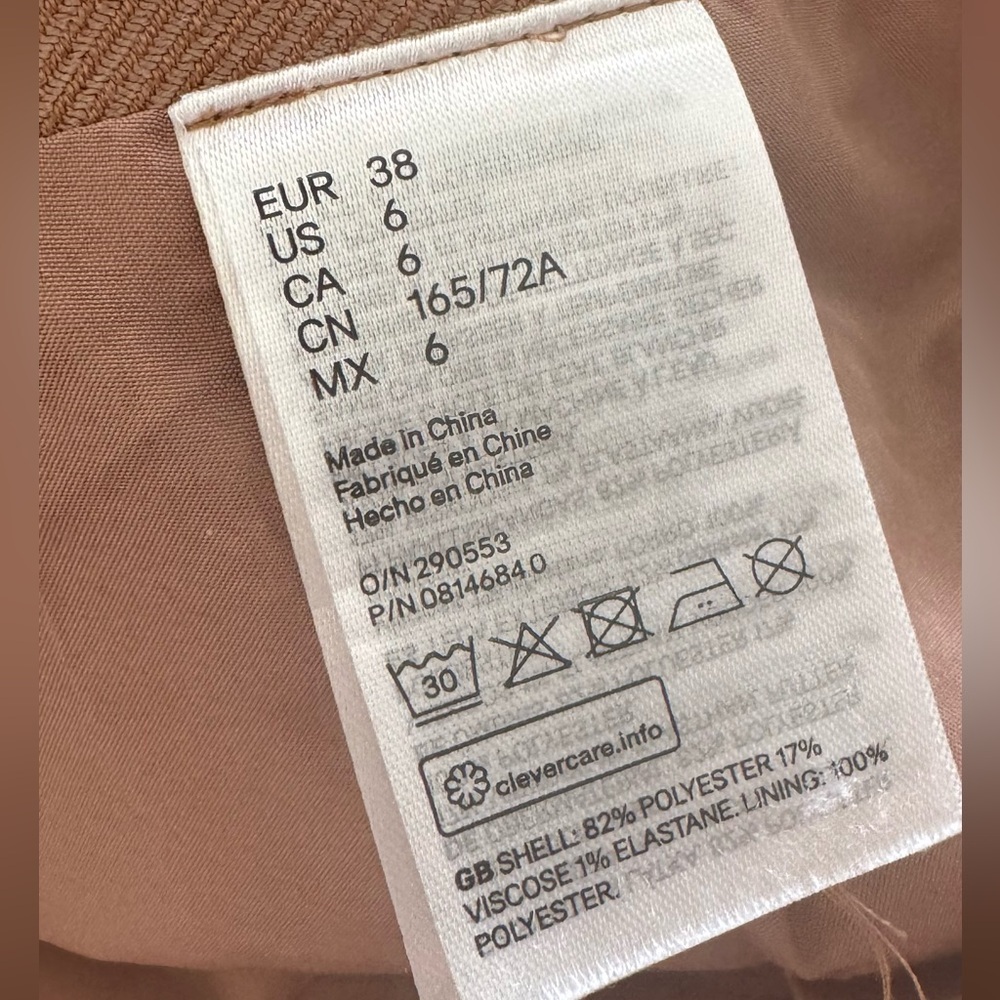 H&M Tan Brown Red Plaid Tan Skirt - Picture 8 of 12